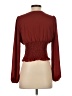 Timing 100% Polyester Burgundy Long Sleeve Blouse Size S - photo 2