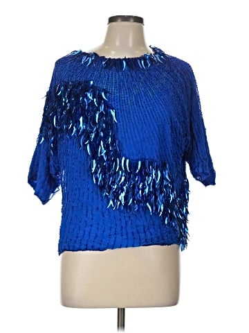 Oleg Cassini 3/4 Sleeve Silk Top (view 1)