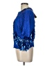Oleg Cassini 100% Silk Blue 3/4 Sleeve Silk Top Size L - photo 5