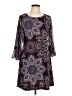 Connected Apparel Paisley Brown Casual Dress Size 10 (petite) - photo 1