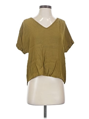 Madewell Drapey V-Neck Button-Back Top (view 1)