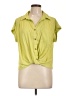 Rose + Olive 100% Polyester Green Short Sleeve Blouse Size L - photo 1