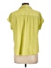 Rose + Olive 100% Polyester Green Short Sleeve Blouse Size L - photo 2