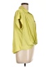 Rose + Olive 100% Polyester Green Short Sleeve Blouse Size L - photo 4