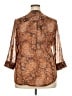 Coldwater Creek 100% Polyester Brown 3/4 Sleeve Blouse Size 18 - photo 2