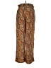 America & Beyond 100% Polyester Paisley Brown Casual Pants Size L - photo 2