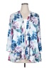 North Style Floral Blue 3/4 Sleeve Blouse Size 2X - photo 1