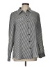 Alex Marie 100% Polyester Stripes Silver Long Sleeve Blouse Size L - photo 1