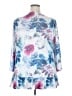North Style Floral Blue 3/4 Sleeve Blouse Size 2X - photo 2