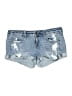 Express Jeans Stars Blue Denim Shorts Size 6 - photo 1