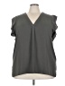 Halogen 100% Polyester Gray Sleeveless Blouse Size 3X - photo 1
