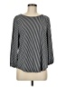 Adrianna Papell Stripes Black 3/4 Sleeve Blouse Size M - photo 1