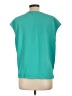 MING WANG Teal Short Sleeve Blouse Size L - photo 2