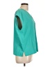 MING WANG Teal Short Sleeve Blouse Size L - photo 4