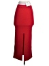 LE BOP Solid Red Formal Skirt Size XS - photo 2