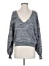 Free People Metallic Gray Pullover Sweater Size S - photo 1