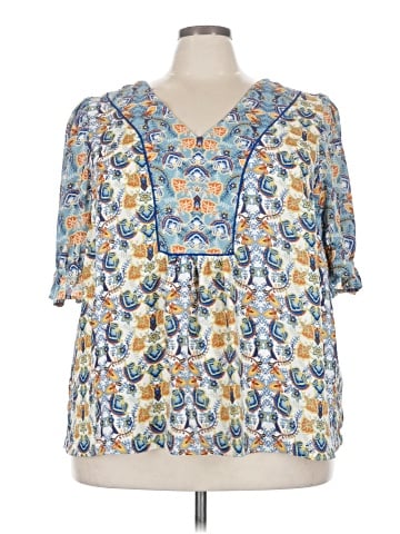 Rose + Olive 3/4 Sleeve Blouse (view 1)