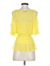 Bebe Yellow Short Sleeve Blouse Size XXS - photo 2