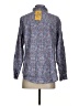 Christopher & Banks 100% Cotton Tweed Blue Long Sleeve Button-Down Shirt Size S - photo 2