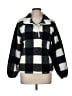 Ann Taylor LOFT 100% Polyester Checkered-gingham Black Fleece Size M - photo 1