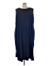 Catherines Solid Blue Casual Dress Size 5X - photo 1