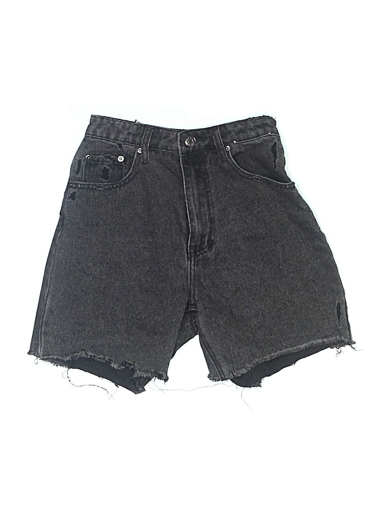 Pre-owned Glassons Denim Shorts In Black