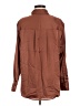 MNG 100% Polyester Solid Brown Long Sleeve Blouse Size M - photo 2