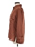 MNG 100% Polyester Solid Brown Long Sleeve Blouse Size M - photo 5