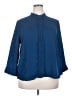 Ann Taylor 100% Polyester Blue 3/4 Sleeve Blouse Size XXL - photo 1