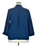 Ann Taylor 100% Polyester Blue 3/4 Sleeve Blouse Size XXL - photo 2