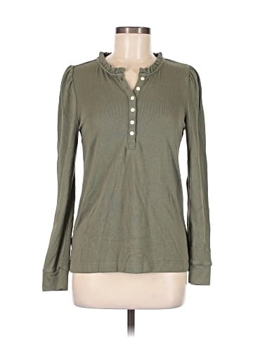 Ann Taylor LOFT Long Sleeve Henley (view 1)