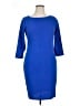 Ella Samani Solid Blue Casual Dress Size 1X - photo 1