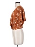 June & Hudson 100% Polyester Brown Short Sleeve Blouse Size S - photo 5