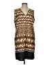 Mango Graphic Brown Casual Dress Size 4 - photo 1