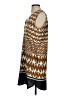 Mango Graphic Brown Casual Dress Size 4 - photo 5