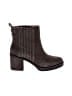 Crown Vintage 100% Leather Color Block Solid Brown Ankle Boots Size 10 - photo 1