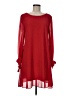 Neiman Marcus 100% Polyester Solid Red Casual Dress Size 8 - photo 1
