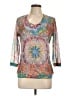 Alberto Makali 100% Polyester Teal 3/4 Sleeve Blouse Size L - photo 1