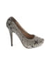 Jean-Michel Cazabat Animal Print Gray Heels Size EU 37 1/2 - photo 1