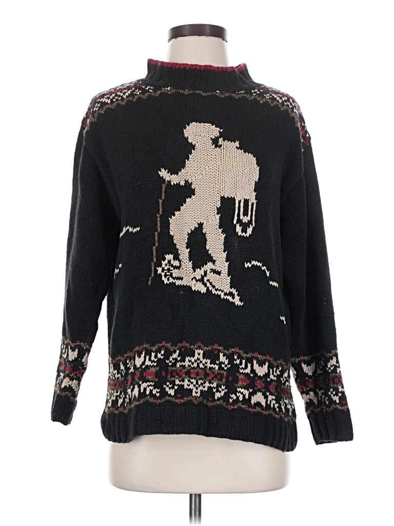 Pre-owned Eddie Bauer Pullover Sweater In Black