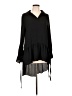 Aryeh 100% Polyester Solid Black Casual Dress Size L - photo 1