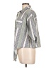 Unbranded Stripes Green 3/4 Sleeve Button-Down Shirt Size L - photo 5