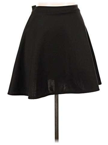 Chocolate Faux Leather Skirt (view 1)