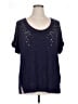 Apt. 9 Blue Short Sleeve Top Size 1X - photo 1