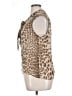 Talbots 100% Silk Animal Print Brown Sleeveless Silk Top Size 14 - photo 5