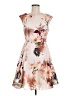 Ted Baker London 100% Polyester Floral Ivory Cocktail Dress Size 6 (2) - photo 1