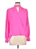 River Island 100% Polyester Pink Long Sleeve Blouse Size 10 - photo 1