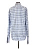 Express Design Studio Checkered-gingham Blue Long Sleeve Button-Down Shirt Size L - photo 2