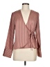 Topshop 100% Polyester Brown Long Sleeve Blouse Size 6 - photo 1