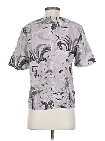 Theory Short Sleeve Silk Top (view 2)
